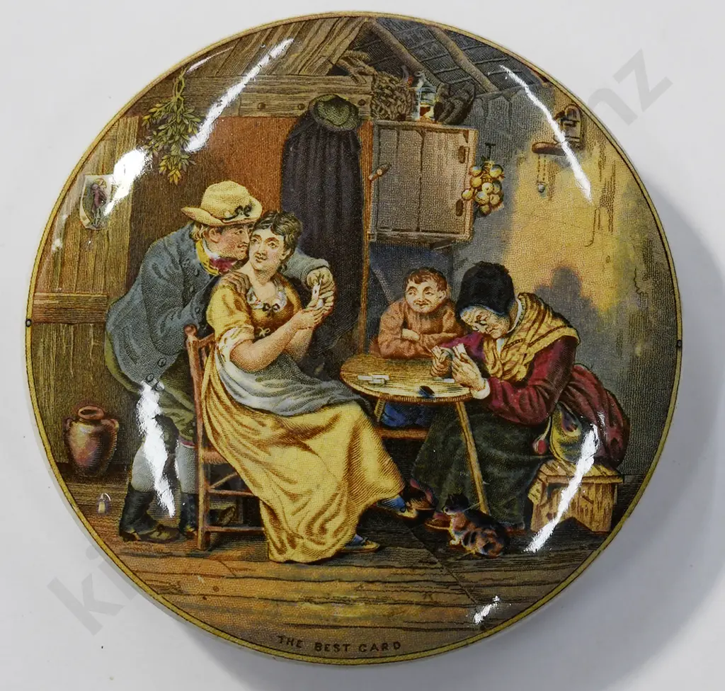 PRATTWARE POT LIDS, A PAIR, THE BEST CARD Image 1++