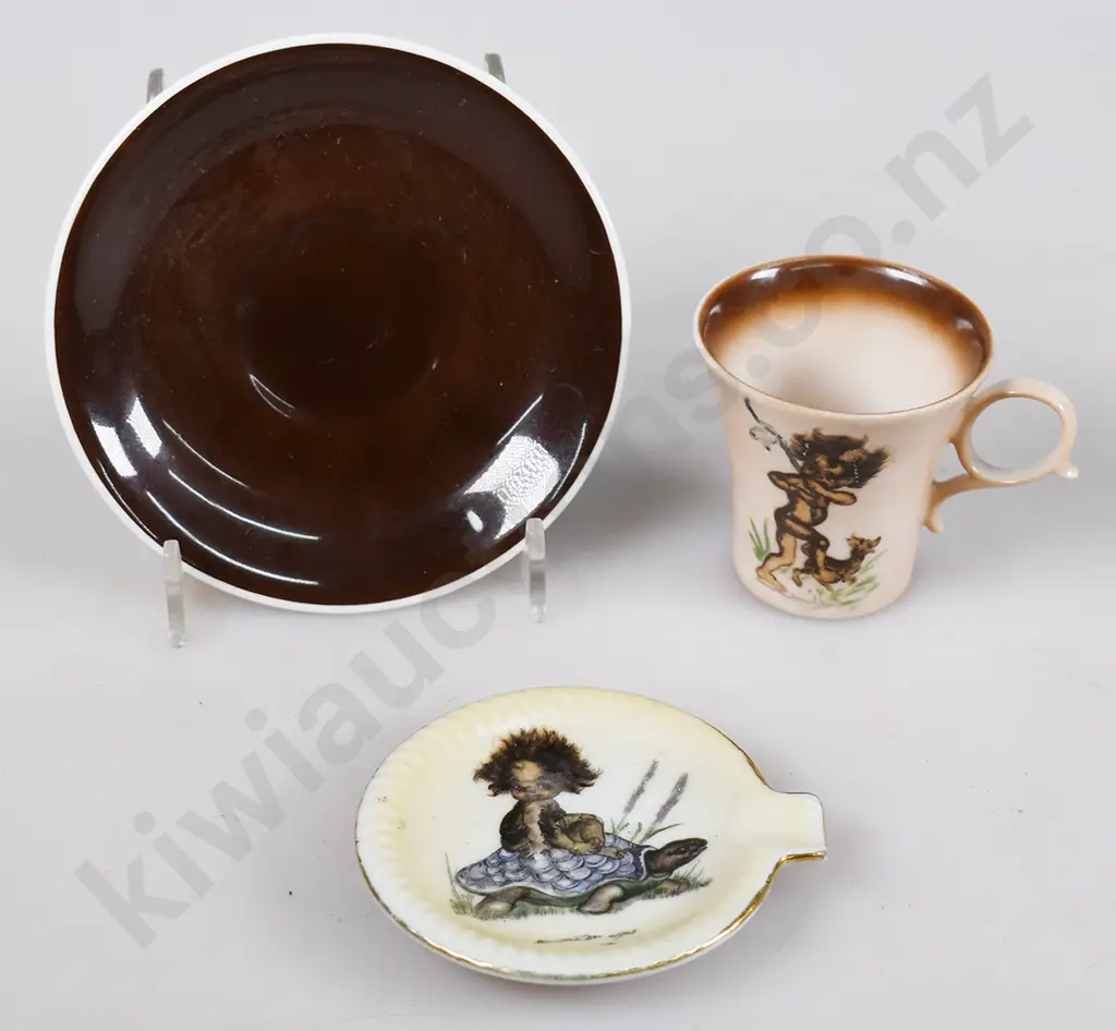 BROWNIE DOWNING CUP & SAUCER, ASHTRAY Image 1++