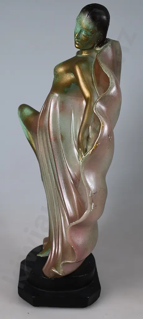 ART DECO PLASTER LADY FIGURE Image 1++