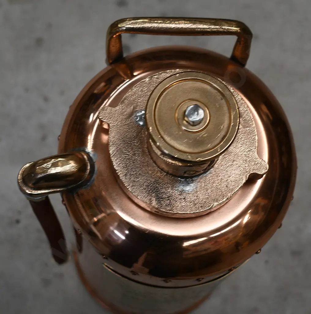 COPPER & BRASS FIRE EXTINGUISHER Image 1++