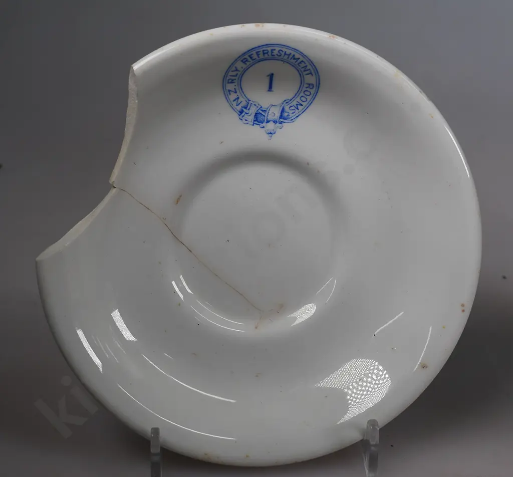 NZ RAILWAY REFRESHMENT ROOMS NUMBERED CUPS & SAUCER A/F Image 1++