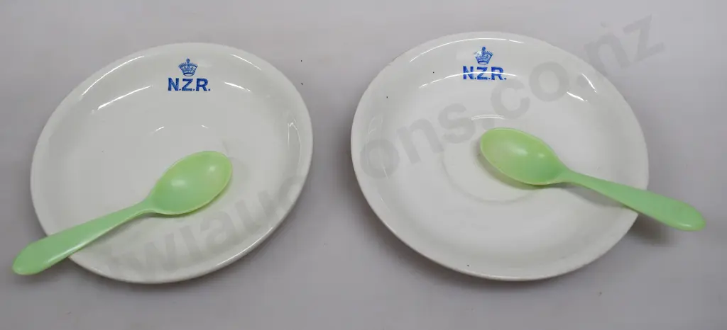 CROWN LYNN NEW ZEALAND RAILWAY SAUCERS Image 1++