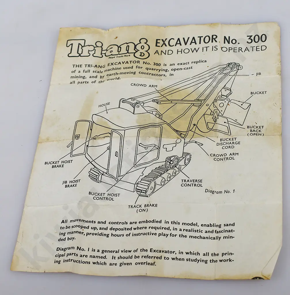 TRI-ANG EXCAVATOR MODEL 300 Image 1++