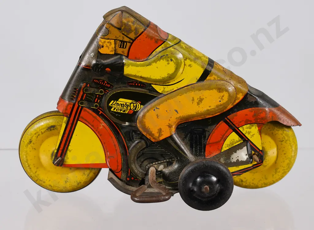 LINCOLN TOYS CLOCKWORK MOTORCYCLIST Image 1++