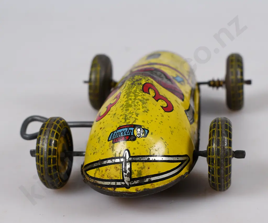 LINCOLN TOYS CLOCKWORK RACING CAR Image 1++