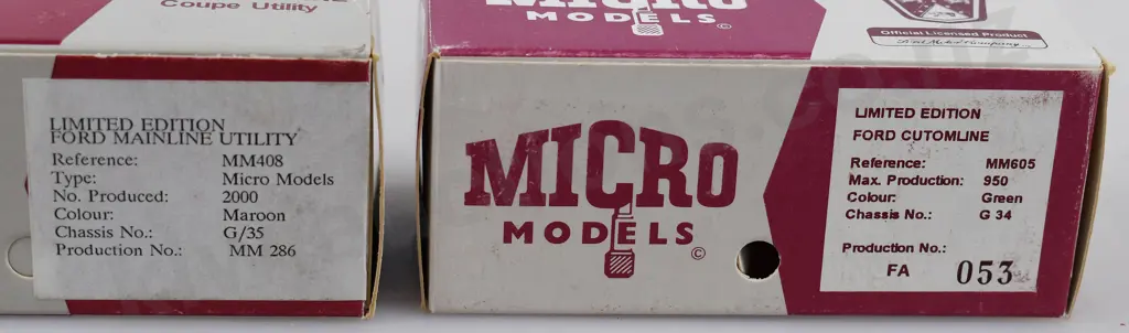 MICRO MODEL FORDS Image 1++