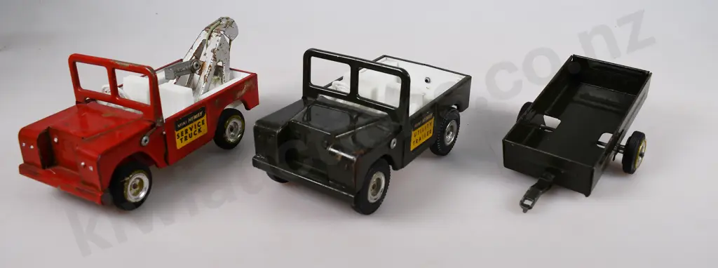 TRI-ANG MINI HIGHWAY SERVICE TRUCK & UTILITY TRAILER SET Image 1++